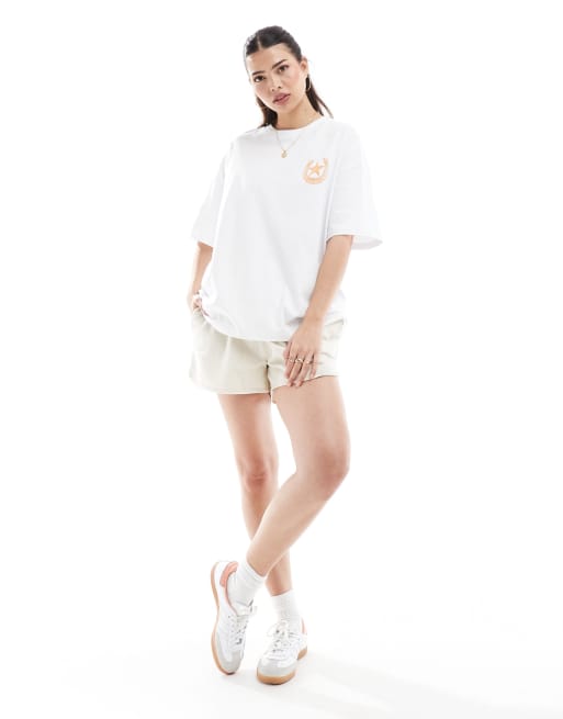 ASOS DESIGN - Oversized T-shirt met western cowboyprint in wit, 2 van 4