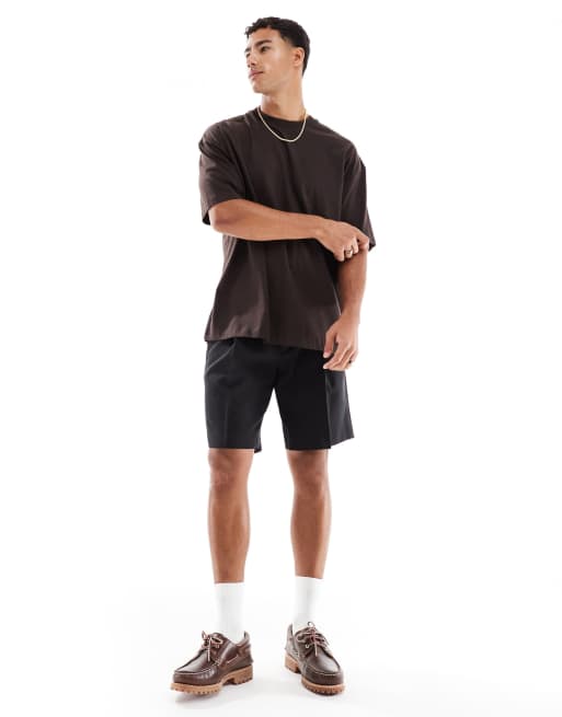 ASOS DESIGN - Oversized T-shirt met zomerse print in donkerbruin, 3 van 4