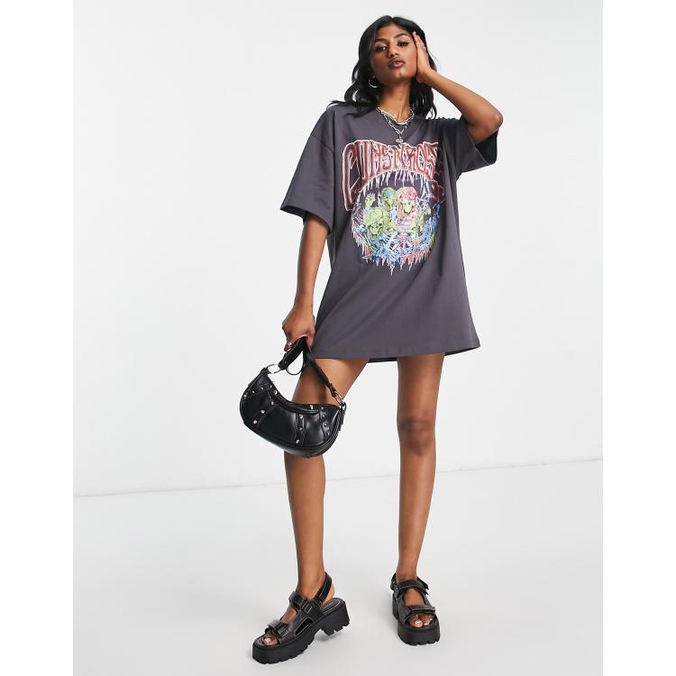 T shirt dress hot sale with bum bag