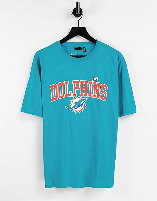 Women oversized t-shirt NFL Miami Dolphins print in blue 