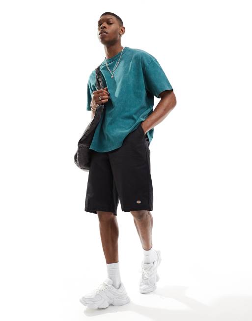 ASOS DESIGN - Oversized T-shirt van 220g/m² zware stof in groen met wassing, 2 van 4