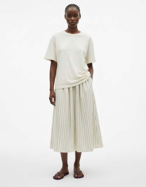 ASOS DESIGN - Oversized T-shirt van jersey met textuur in crème, 9 van 11