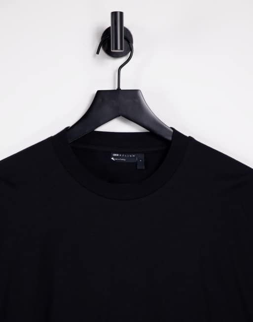 ASOS DESIGN - Oversized T-shirt van katoen met print in zwart - BLACK, 3 van 4