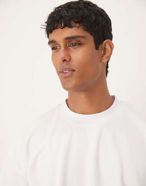 ASOS DESIGN - Oversized T-shirt van zware katoenmix in wit, 5 van 5