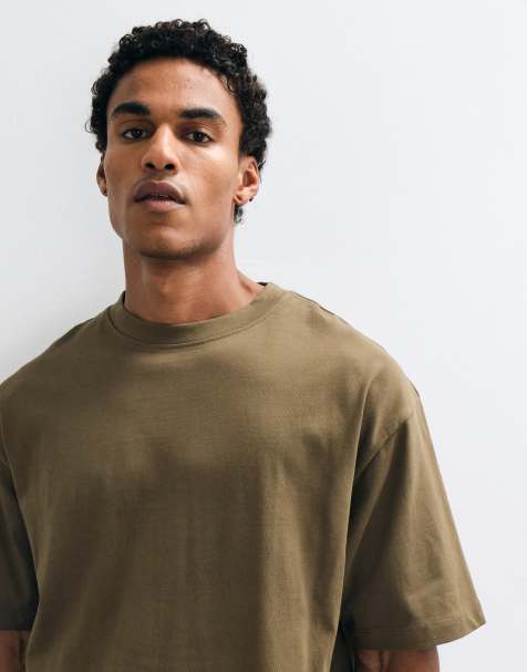 ASOS DESIGN oversized T-shirt van zware kwaliteit in donkergroen - view 1
