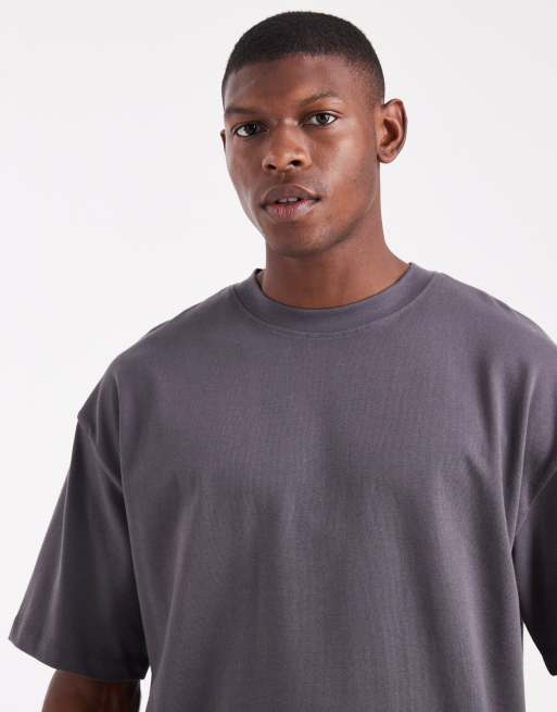 ASOS DESIGN - Oversized T-shirt van zware stof in antracietgrijs   , 5 van 5
