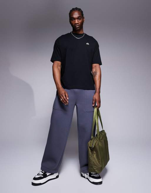 ASOS DESIGN - Oversized T-shirt van zware stof met borduursel in zwart , 3 van 4