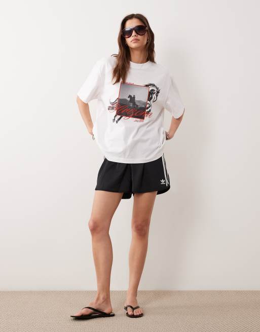 ASOS DESIGN oversized t-shirt with Arizona cowboy graphic in black and white, 3 of 4