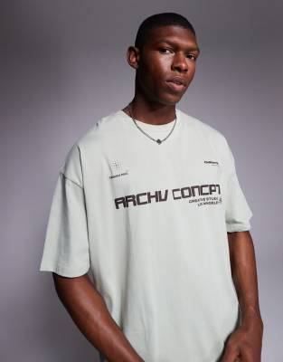 Asos Design Oversized T-shirt With Athletic Graphic