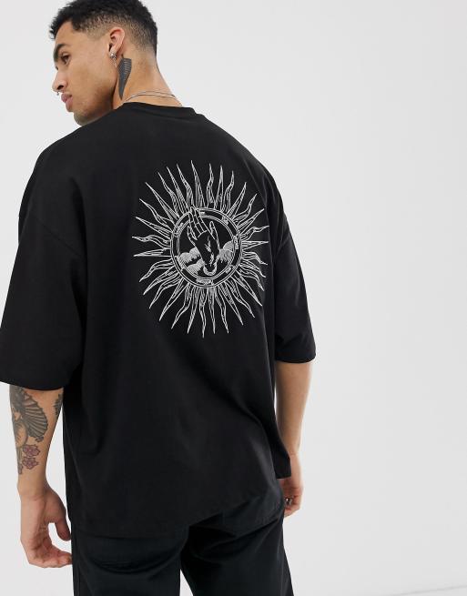 ASOS Oversized T-shirt With Dragon Back Print And Chest Embroidery