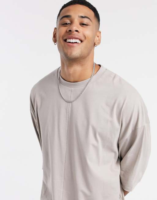 ASOS DESIGN oversized t-shirt with back moon & cloud print in black