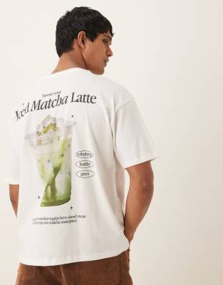 Asos Design Oversized T-shirt With Back Print In White