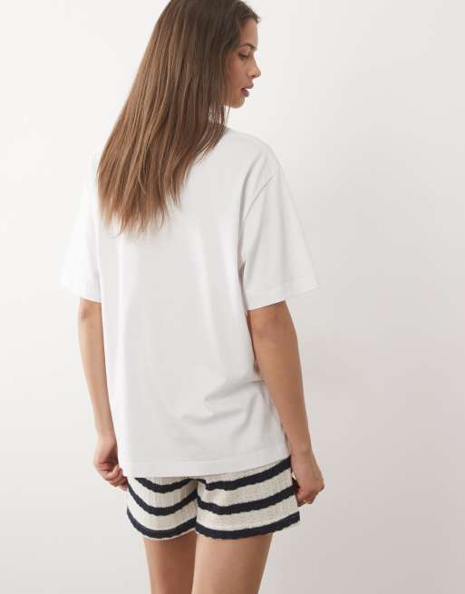 ASOS DESIGN Oversized T-shirt with Bahia surf graphic in white, 2 of 4
