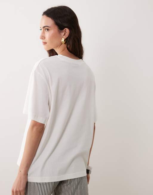 ASOS DESIGN Oversized t-shirt with banana tree graphic in cream, 3 of 4
