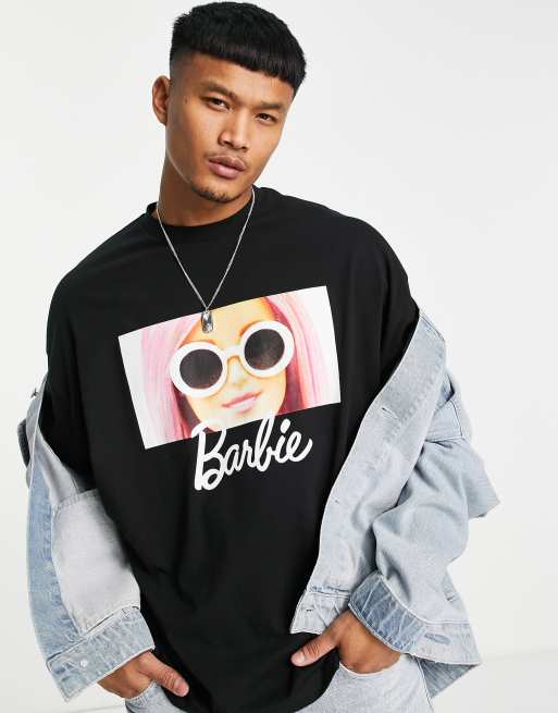 Duplicaat Tarief Immigratie ASOS DESIGN oversized t-shirt with Barbie print in black | ASOS