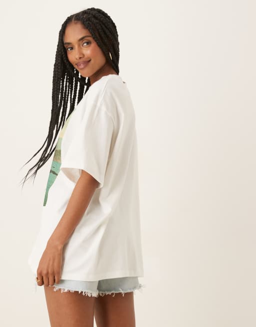 ASOS DESIGN oversized T-shirt with beach club graphic