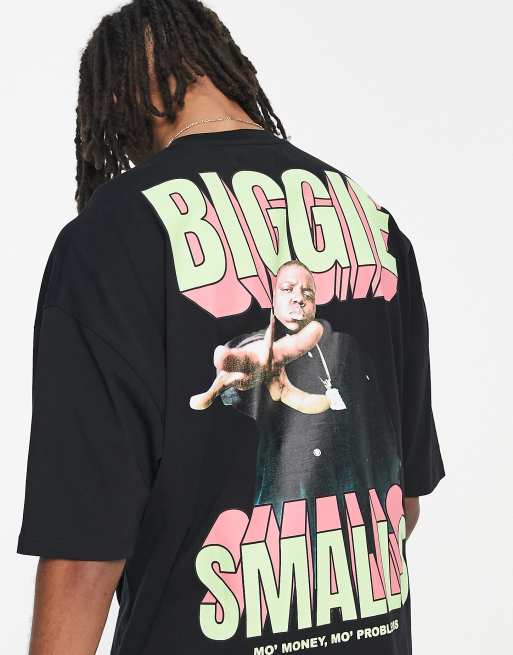 ASOS DESIGN oversized t-shirt with Biggie Smalls money print in black, 4 of 4