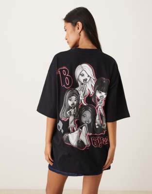 Asos Design Oversized T-shirt With Bratz Print In Black