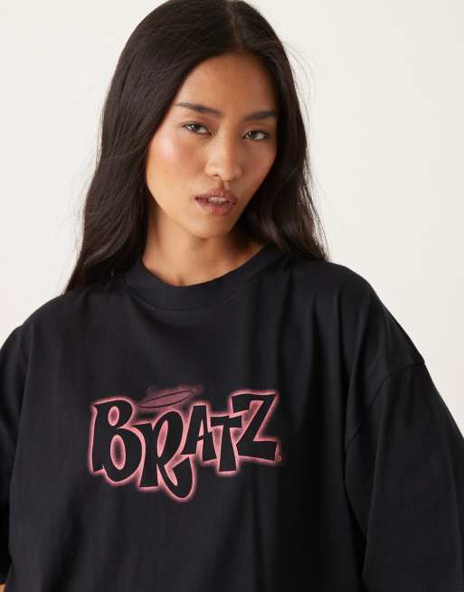 ASOS DESIGN oversized T-shirt with Bratz print in black