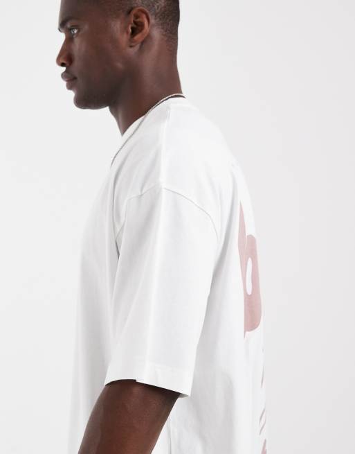 ASOS DESIGN oversized t-shirt with bubble floral graphic in white, 2 of 5