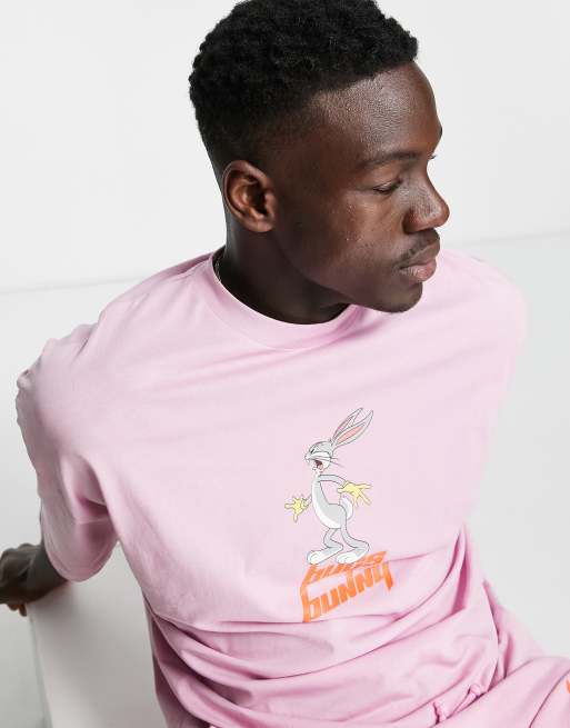 Shop Bugs Bunny Print T-shirt and All-Over Printed Pyjamas Set