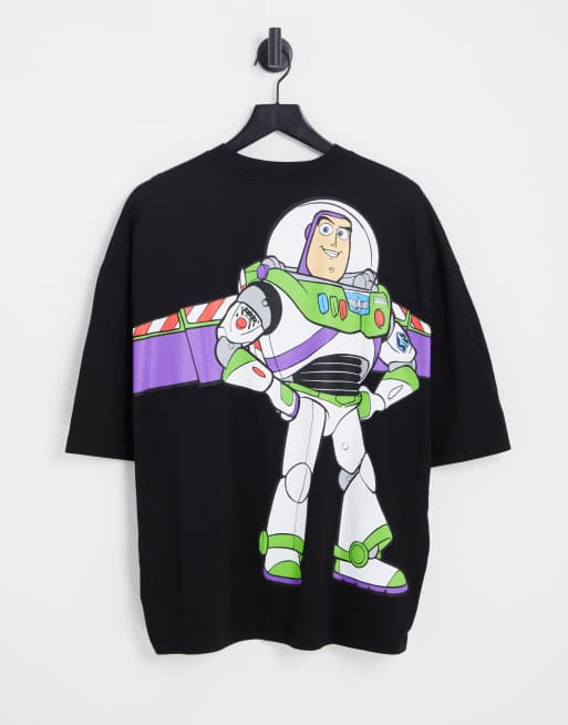 ASOS DESIGN oversized t-shirt with Buzz Lightyear print in black | ASOS