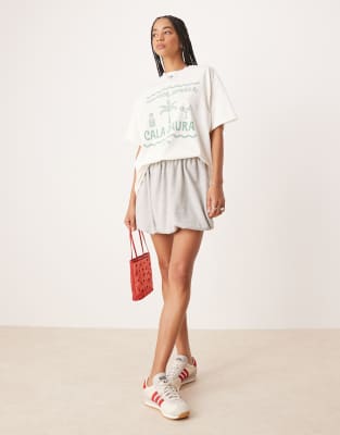 Asos Design Oversized T-shirt With Cala Saura Graphic In White