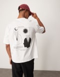 [ASOS DESIGN] ASOS DESIGN oversized t-shirt with celestial back print in white XS Bright white