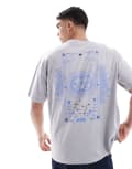 [ASOS DESIGN] ASOS DESIGN oversized t-shirt with celestial graphic in grey M ULTIMATE GREY