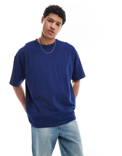 ASOS DESIGN oversized t-shirt with celestial graphic in navy, 2 of 4