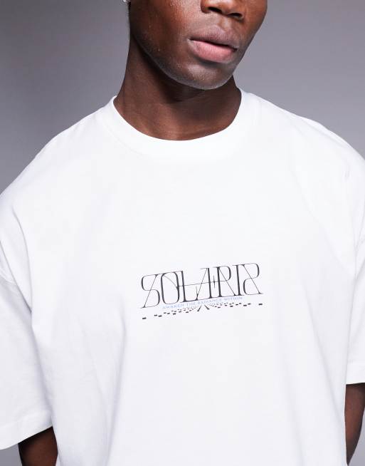 ASOS DESIGN oversized t-shirt with celestial graphic in white, 4 of 4