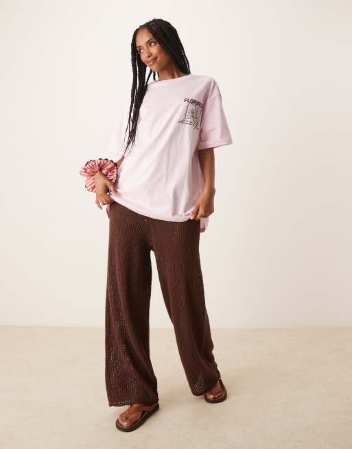 ASOS DESIGN oversized T-shirt with cherry blossom graphic