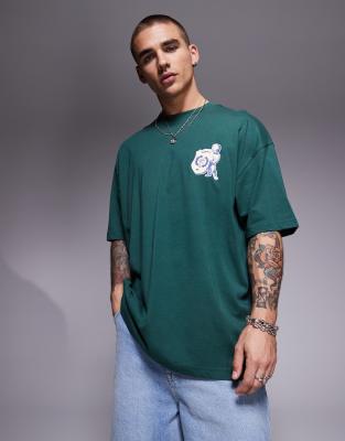 Asos Design Oversized T-shirt With Cherub Graphic