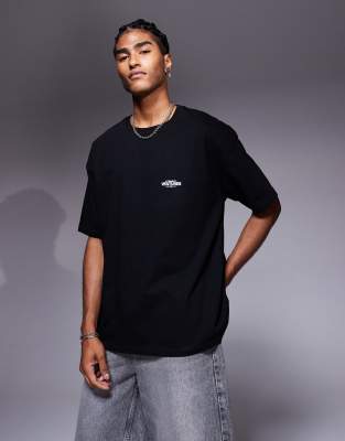 Asos Design Oversized T-shirt With Chest Graphic In Black