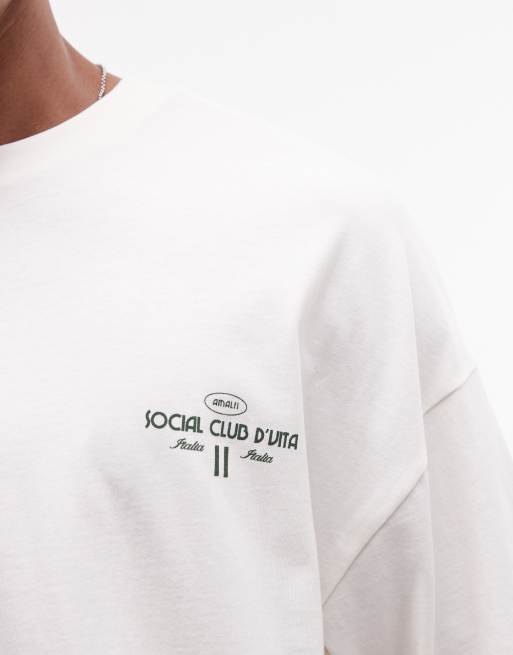 ASOS DESIGN oversized t-shirt with citrus graphic in cream, 3 of 5