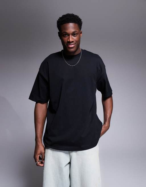 ASOS DESIGN oversized T-shirt with city graphic in black
