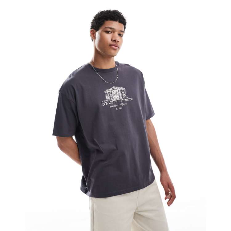 Tシャツ・カットソー citybreeze Cloudy City Artwork Short Sleeve T-Shirt_MELANGE NEW ARRIVALS - CITYBREEZE
