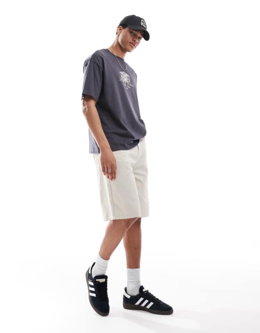 ASOS DESIGN oversized t-shirt with city graphic in charcoal
