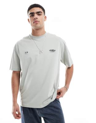 Asos Design Oversized T-shirt With City Graphic In Gray