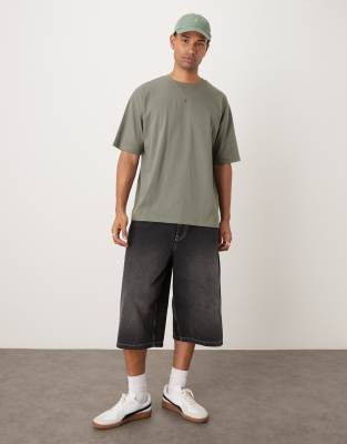 Asos Design Oversized T-shirt With City Graphic In Green