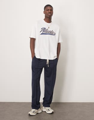 Asos Design Oversized T-shirt With City Graphic In White