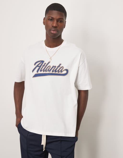 ASOS DESIGN oversized t-shirt with city graphic in white, 4 of 4