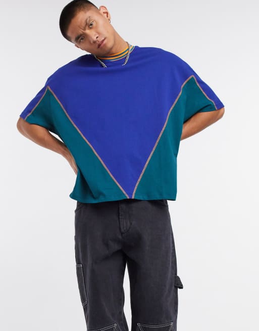 color block oversized shirt