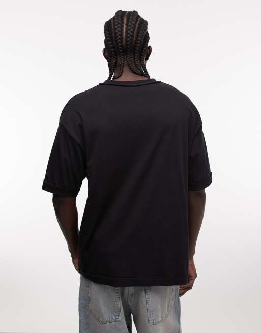 ASOS DESIGN oversized t-shirt with Copenhagen front graphic in black, 3 of 5