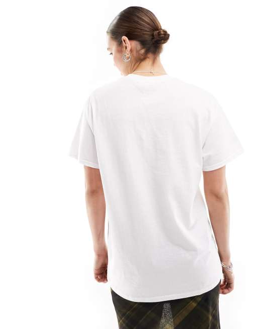 ASOS DESIGN oversized t-shirt with cowgirl club graphic in white, 3 of 3