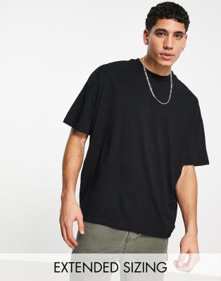 ASOS DESIGN oversized t-shirt with crew neck in black | ASOS