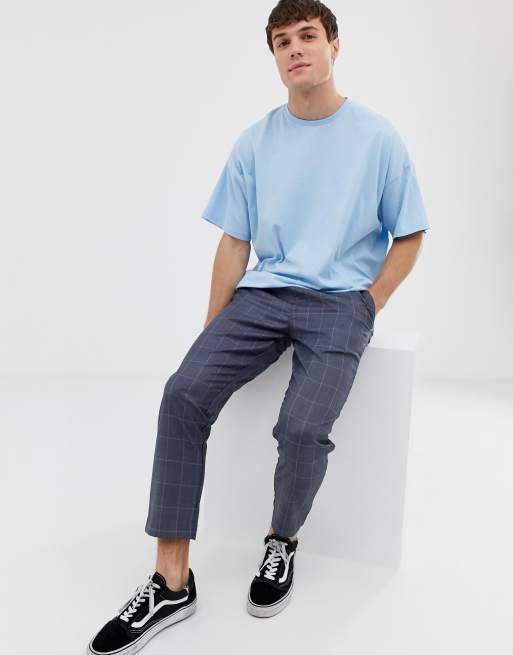 ASOS DESIGN oversized t-shirt with crew neck in blue | ASOS