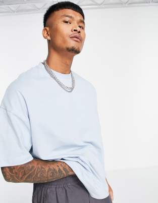 ASOS DESIGN oversized t-shirt with crew neck in blue | ASOS