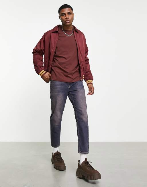 ASOS DESIGN oversized t-shirt with crew neck in dark brown