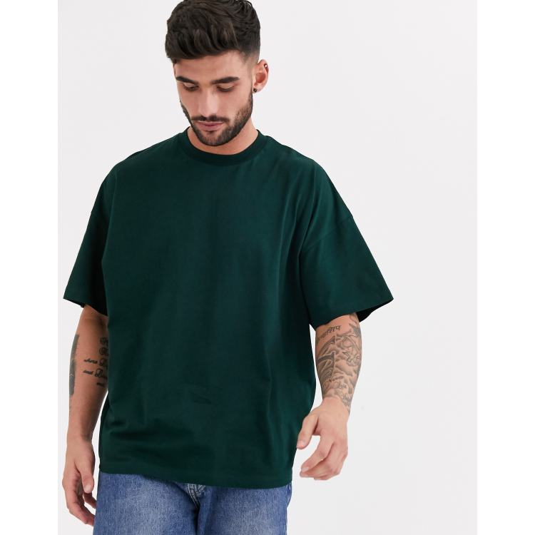 ASOS DESIGN oversized t-shirt with crew neck in green | ASOS